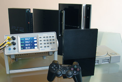 Playstation 3 PS2 PS1 power usage