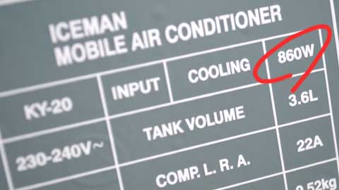 Portable Ac Wattage Chart